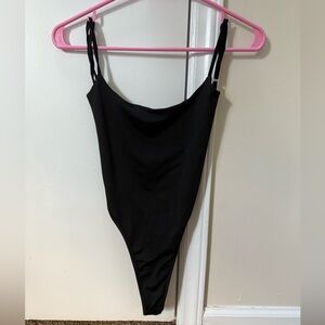 Black Backless Bodysuit